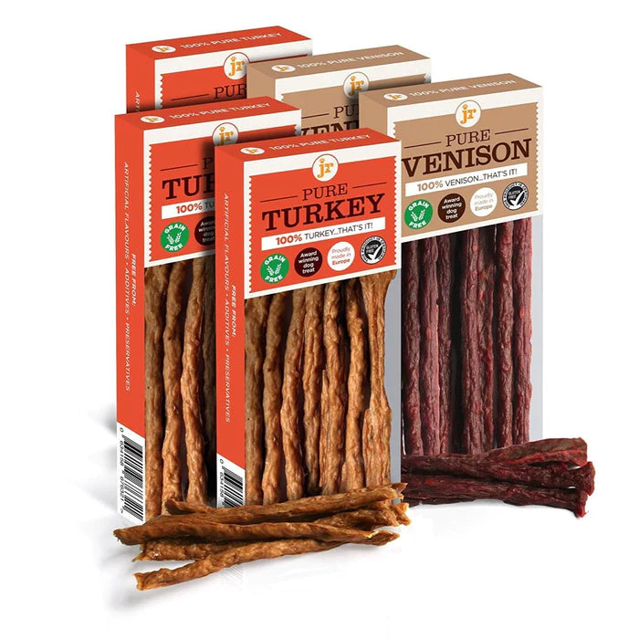 JR - Pure Meat Sticks Variety Pack 5 (3 x Turkey & 2 x Venison)