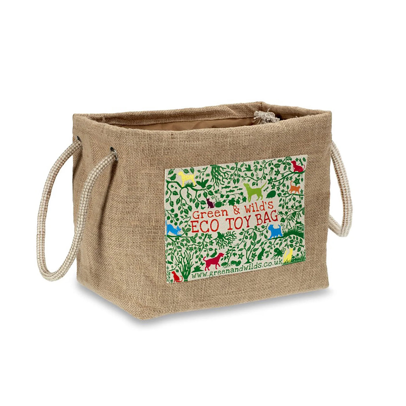 Green & wilds Jute Toy Bag
