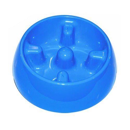 Dogit Go-Slow Anti-Gulping Dog Bowl Medium (600ml) - Blue