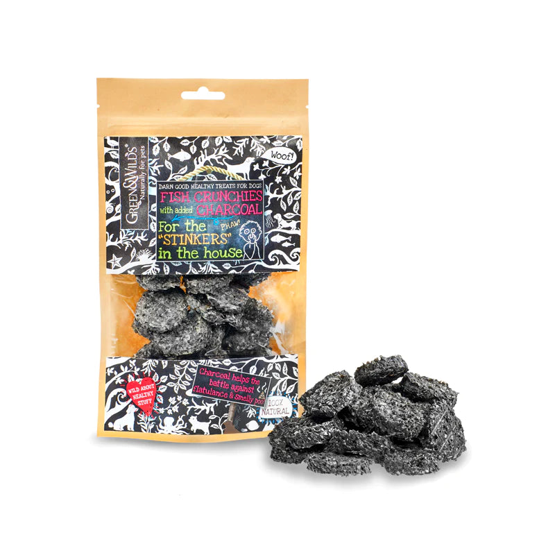 Green & Wilds Fish Crunchies with Charcoal - 100g
